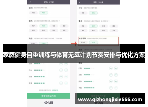 家庭健身自重训练与体育无氧计划节奏安排与优化方案
